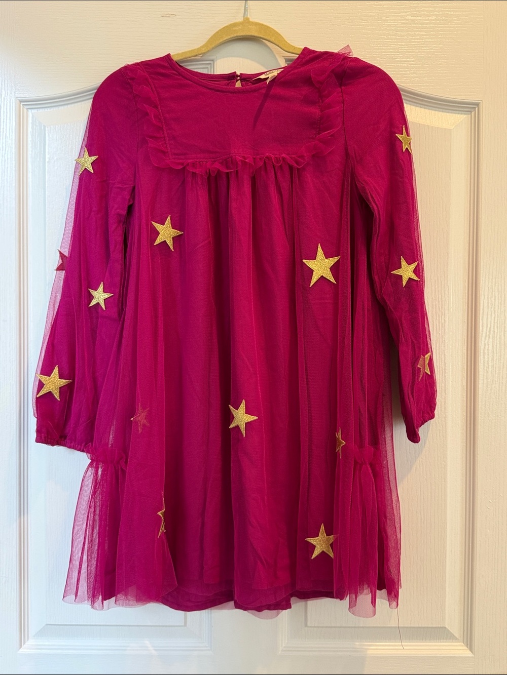 Matilda Jane”Twinkling Stars” 🌟 Fuchsia Tulle Dress with Gold Stars